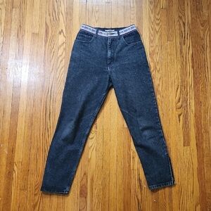 Vintage Black Floral Jeans